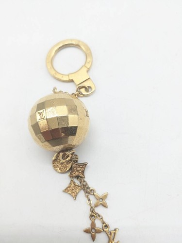 Auténtico llavero LOUIS VUITTON M65379 Porte Cles brillo espejo bola GP encanto - Imagen 4 de 9