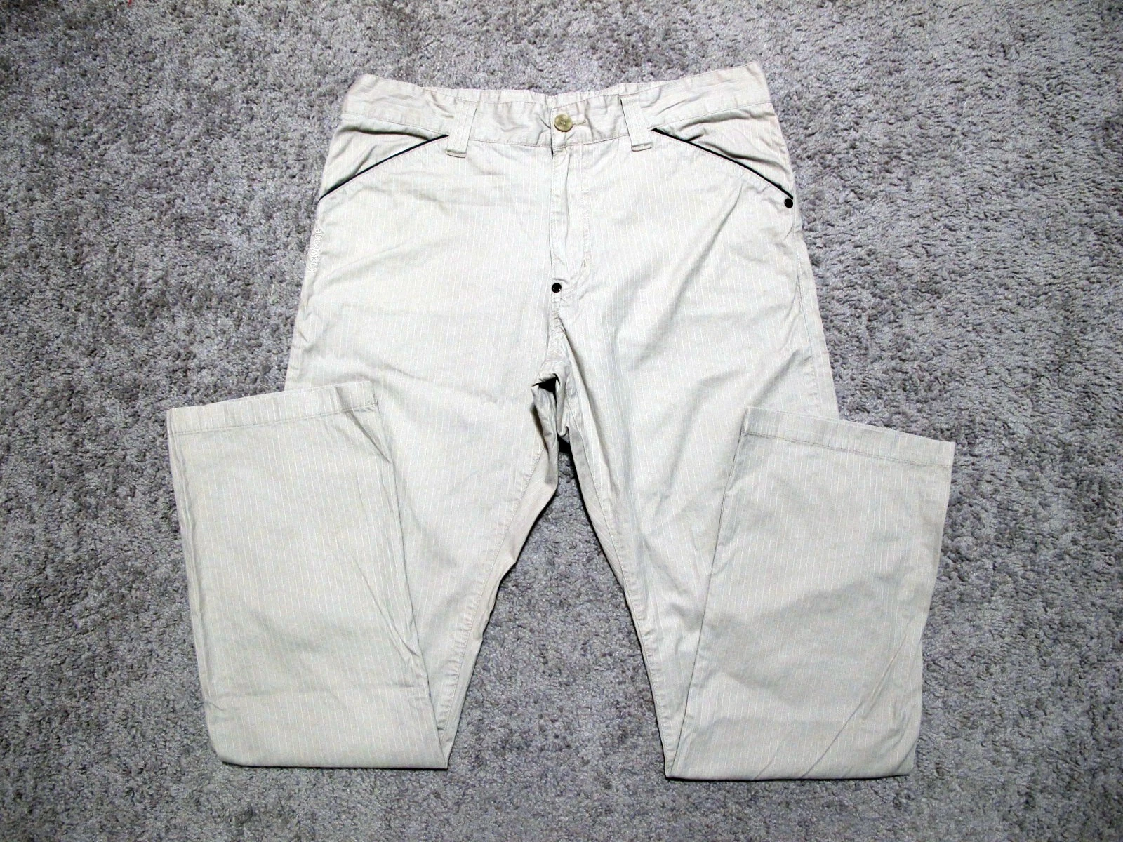 Know1edge Slim Fit Light Beige Khaki Pants Men's 36 x 31