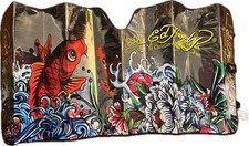 Ed Hardy By Christian Audigier Koi Fish Car Window Shield Sun Shade Visor Euc