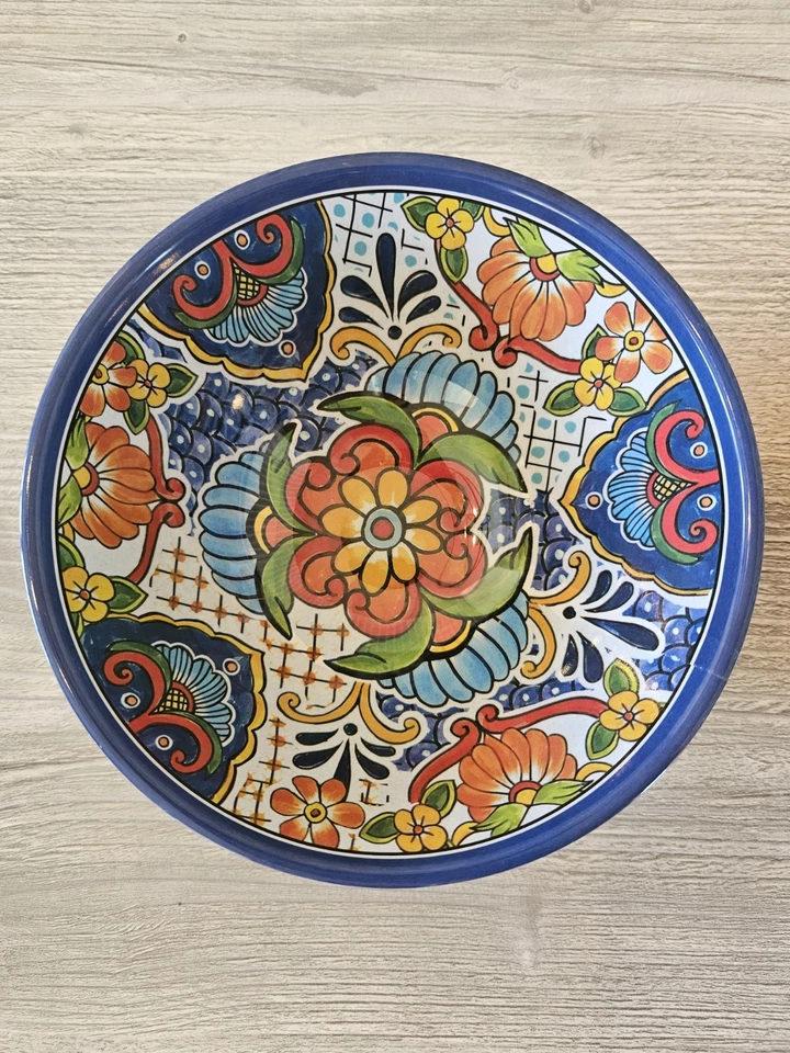 Par de cuencos de guacamole de salsa con patas de melamina il Mulino azul y rojo ¡Bonito! 6,25" Foto 3 de 4