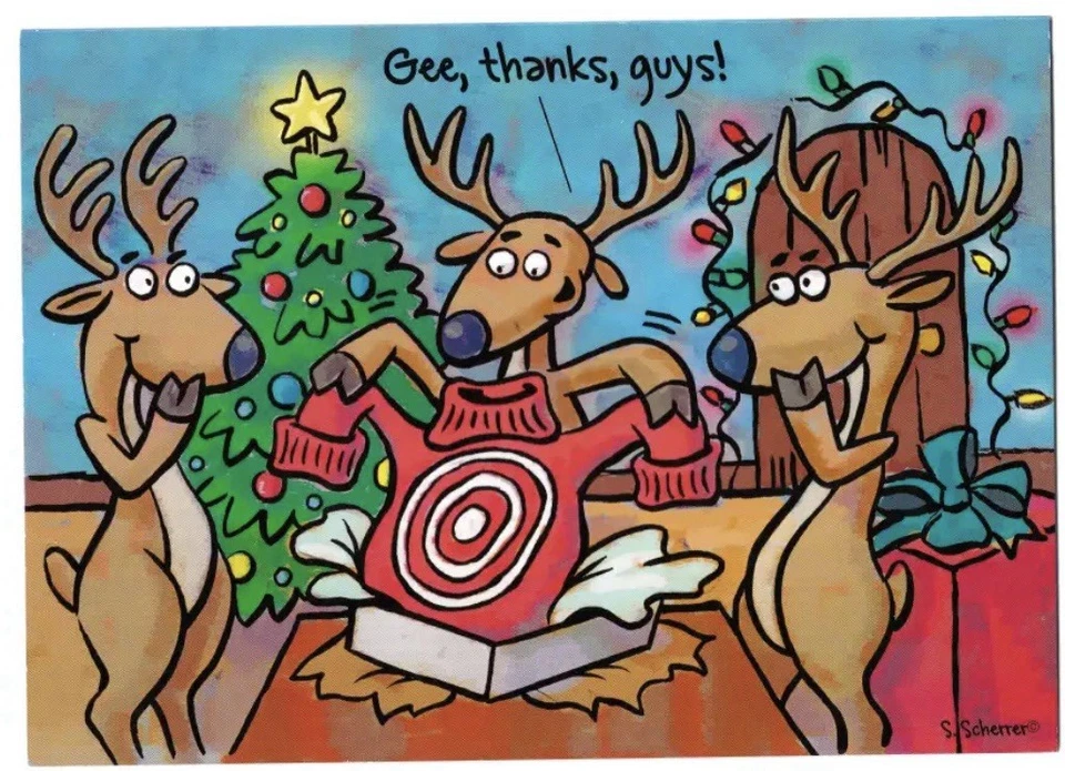 成人圣诞贺卡滑稽假日幽默卡,盒装 16 张卡 — 第 3/4 张图片