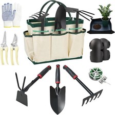 10 Pcs Heavy Duty Garden Tool Set with Stainless Steel Shears