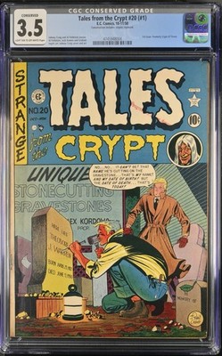 Tales From The Crypt #20 CGC VG- 3.5 Light Tan to Off White EC 1950