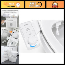 Bidet Toilet Attachment - Dual Nozzle Wash, Self-Cleaning, Adjustable Pressure,