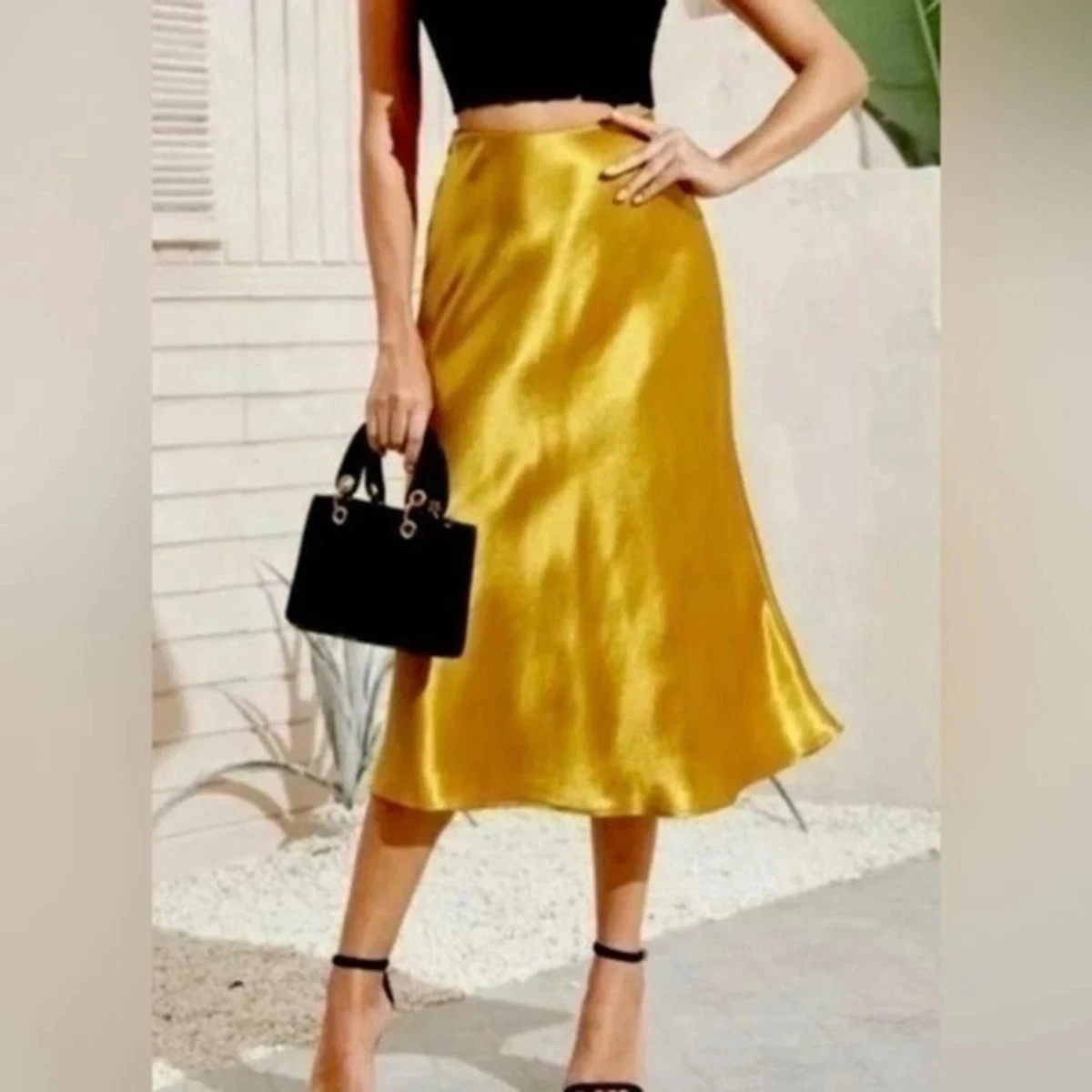 Jupe Plissée Midi Zara Rayée Rouge/noir/or Métallisé - Taille S (8), Neuve étiquetée