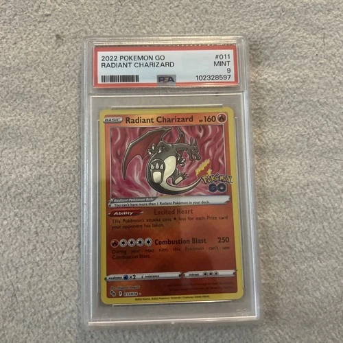 Radiant Charizard 011/078 Pokémon GO Holo PSA 9