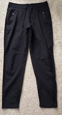 Women's Black Joggers Sweatpants Size Medium Elastic Waist Drawstring Pockets