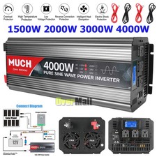 Pure Sine Wave Solar Converter 2000W 4000W Car Power Inverter DC 12V To AC 110V