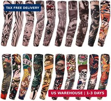 Akstore 20PCS Set Arts Fake Temporary Tattoo Arm Sunscreen Sleeves Designs Tiger