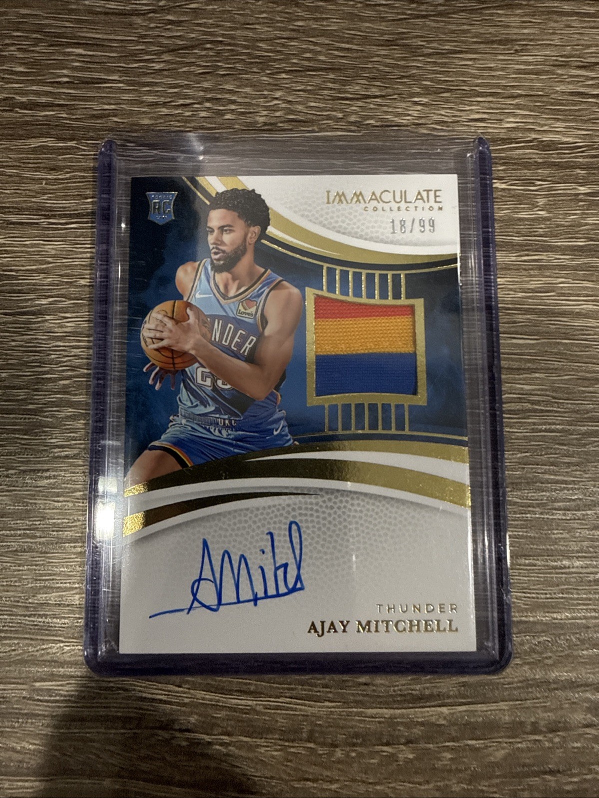 2024-25 Immaculate Rookie Patch Auto Ajay Mitchell 18/99
