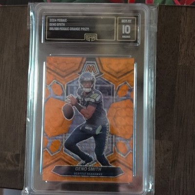 Panini 2024 Mosaic Geno Smith Seahawks #197 Orange Prizm /199 GMA 10
