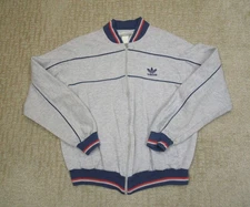 Vintage Adidas Jacket Boys Large Gray Youth Soccer Windbreaker Trefoil Retro Y2K