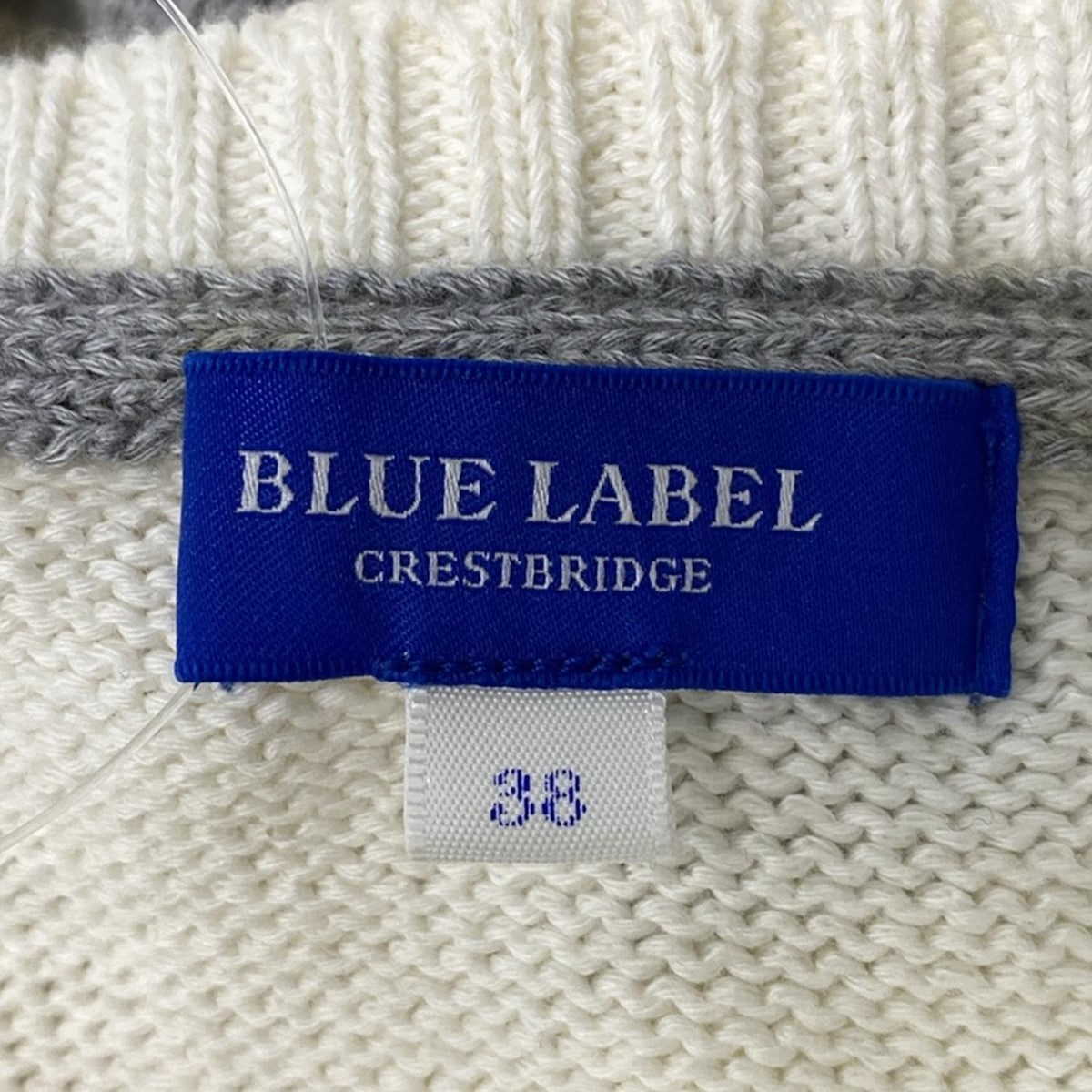 BLUE LABEL CRESTBRIDGE - White Gray Women's Sweater | eBay