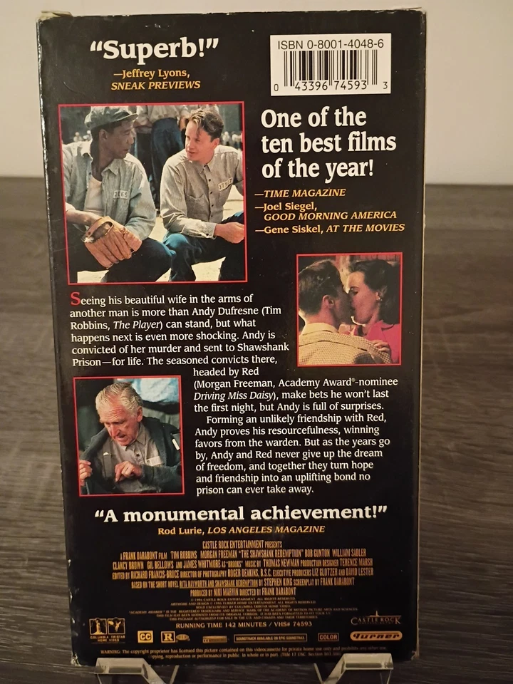 Vhs Lot Of 6 The Sixth Sense Contact The Shawshank Redemption The Hurricane VTG - Image 3 of 4