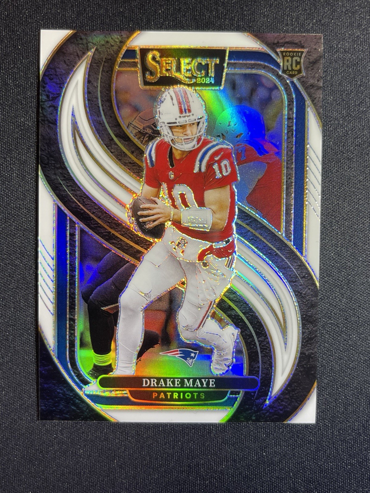 2024 Panini Select 113 Drake Maye Patriots Rookie White Premier Prizm /35