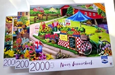 MB LOT OF 3, 2000 Pc Jigsaw Puzzles: Wernersbach, Burgess, Finchley, NEW/Sealed