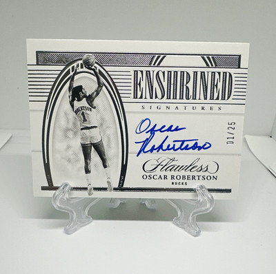 2021-22 Panini Flawless Enshrined Signatures Oscar Robertson Auto /25 ENS-OSC