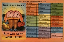 This Is All Folks vintage postcard c589