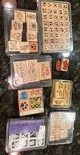 Lot Of 84 Wooden Rubber Stamps-All Great Condition