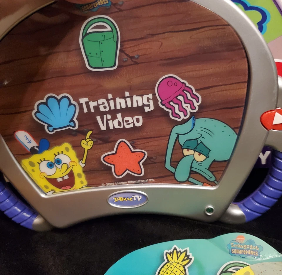 Rare Fisher Price Interact TV DVD  Learning Video Gaming System +Sponge Bob Game - Image 3 of 4