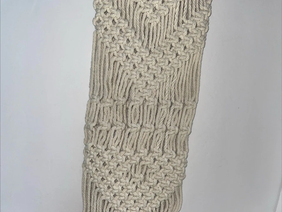 ¡Nuevo! Macramé Yoga Mat Bolsa de Transporte Off-White Bohemio Terroso Rústico Minimalista Foto 2 de 4