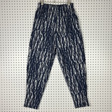 MC Hammer Parachute Pants Medium Workout Baggy 90s Lifting Pattern Blue Gray