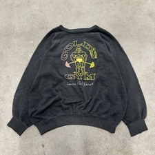 Golds Gym Vintage 80s Crewneck Pullover Sweater Medium L Workout Made In USA
