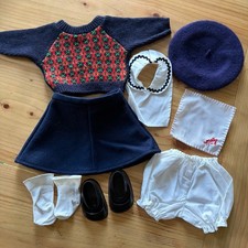 American Girl Pleasant Company Molly McIntire Meet Outfit Skirt Sweater Shoes