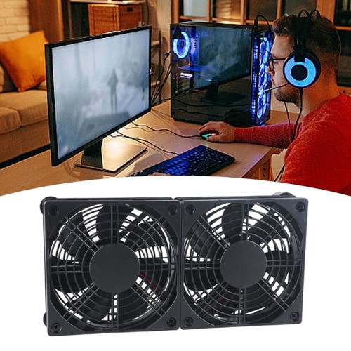 USB Powered Twin Fan for Router Tv Box Cooling Efficient Ventilation and Tempera - Afbeelding 2 van 10