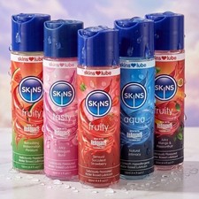 Skins Lubricant - Strawberry, Birthday Cake, Bubblegum, Excite, Aqua, 130ml