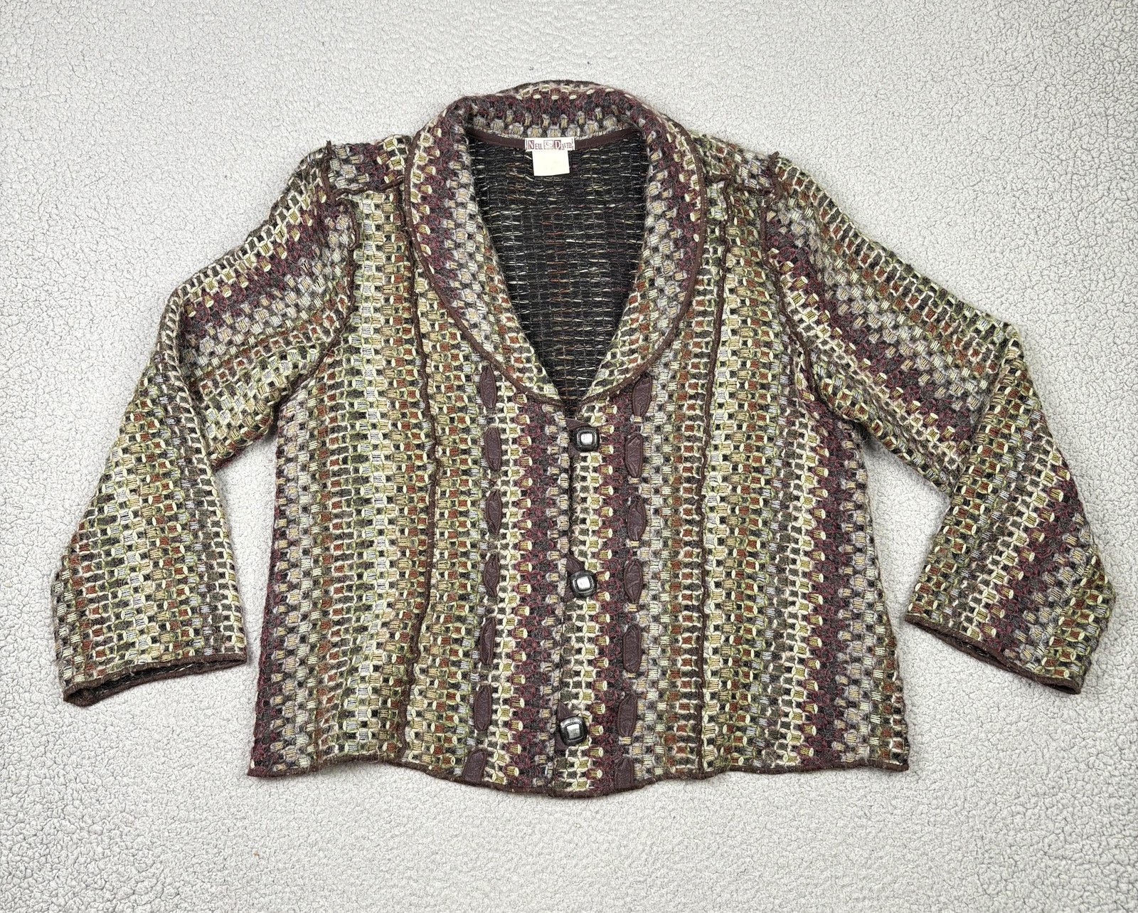 Neil David Jacket Womens Medium Button Front Boho… - image 2