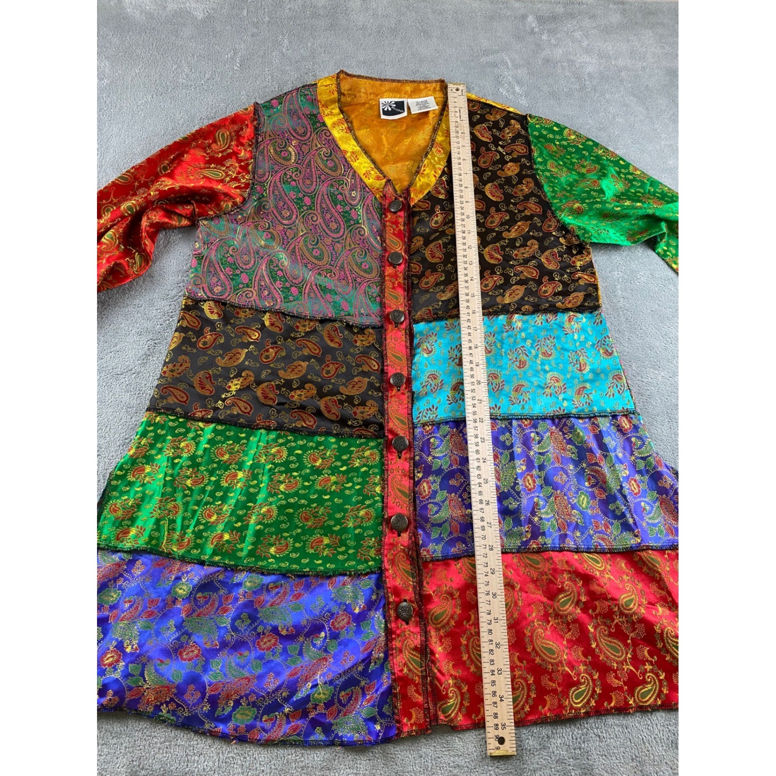 PHOOL Patchwork Paisley Kimono Jacket Cardigan Wo… - image 9