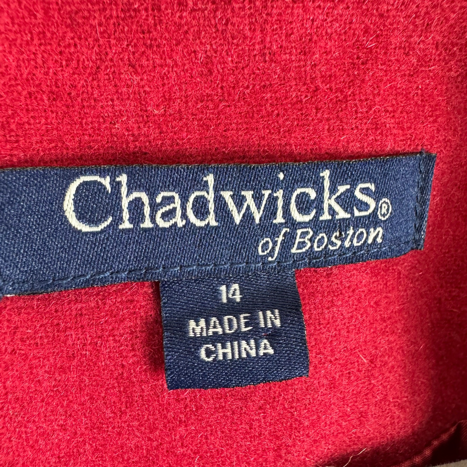 Chadwicks Red Collared Single Breasted Button Up … - image 4