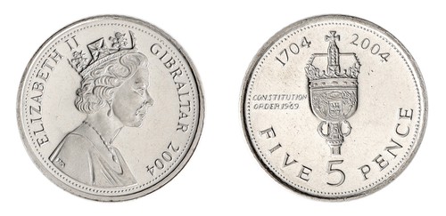 Gibraltar 5 Pence, 2004, KM #1049, Mint, Commemorative