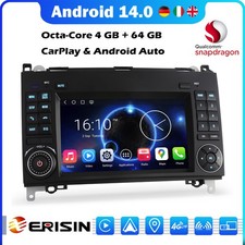 7" 64GB Qualcomm Android 14 Autoradio CarPlay Mercedes A/B Klasse W169 W245 Vito