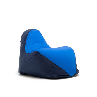 Big Joe Warp Bean Bag Chair Blue/Navy Spandex And Smartmax Durable Polyester