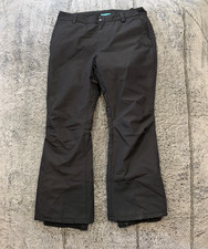 Roxy DryFlight 10K Snow Pants Womens Large Black Waterproof Ski Snowboard Flare