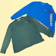 2 x Magellan Outdoors Men Long Sleeve Performance T-shirt Tees XL