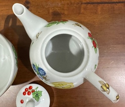 Taitù Frutti Emilio Bergamin Italy Porcelain Tea For One Set 1995