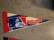 Signed Bud Selig & Rob Manfred  Major League Baseball Mini Pennant 4”x9” 