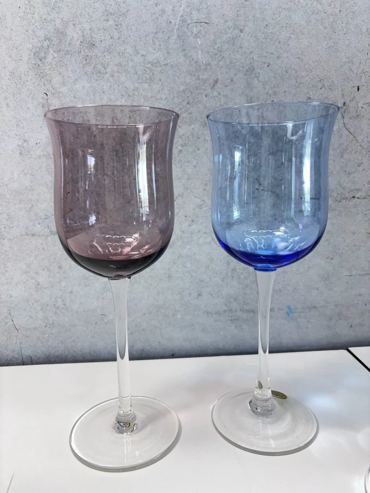 Block 水晶手工吹制彩色酒杯 5 件套 - 口吹 — 第 3/4 张图片