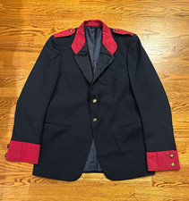 VINTAGE 80s/90s Christian Dior Monsieur Military Insp Men's Blazer 40R Navy/Red