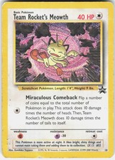 Team Rocket's Meowth 18 Promo Wizards Black Star Promos Pokemon Damaged on eBay