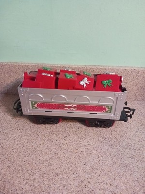 North Pole Junction Replacement Christmas Train Open Box Car With Animated Gifts