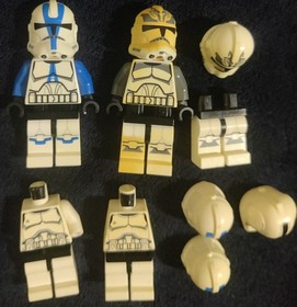 Lego Star Wars DAMAGED Clone Trooper Lot Wolfpack Yellowing, 501st, 8091 Phase 2