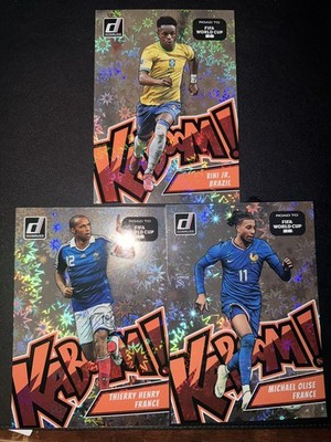 2025-26 Donruss FIFA World Kaboom Jumbo Lot Jude Bellingham Vini Jr Cavani Kean