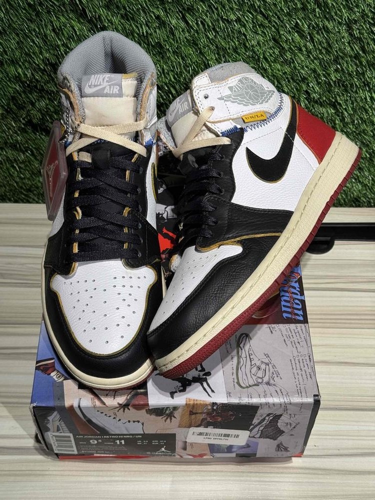 Size Jordan Retro High Union Los Angeles Black Toe Sz BV1300-1