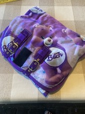 5 Fuß Lila Flieder Pony Fleece "Schlampe" Logo Brust Bauch Bein Riemen Neu Schöne Decke