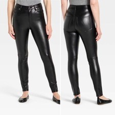 Universal Thread Women's Black Faux Leather Skinny Pants Size 20