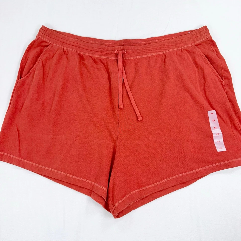 Juego corto Old Navy Plus para mujer de felpa francesa 4X naranja verde Foto 3 de 4